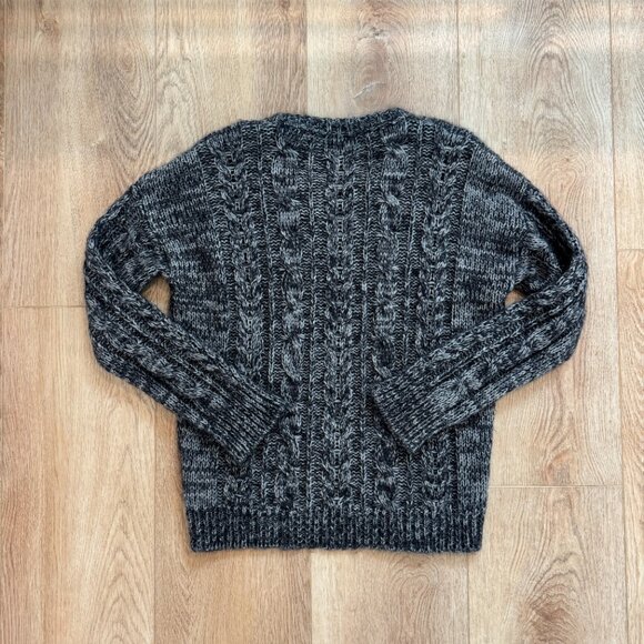 Vintage IRO Paris Mohair Wool Blend Sweater Made in Italy – Heathered Black Grey - Picture 3 of 11